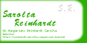 sarolta reinhardt business card